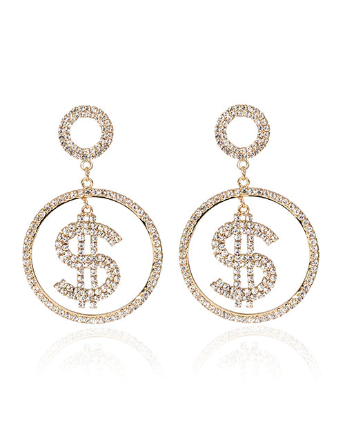 Round Money Earrings