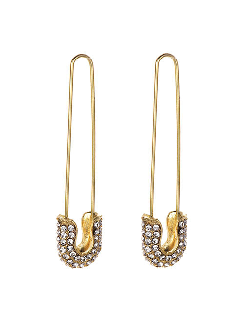 Gold Pin Earrings